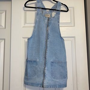 Denim overall dress